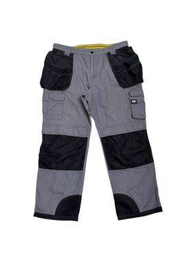 CATERPILLAR CAT Double Front Gray Work Carpenter Tools Pants Mens 38x30